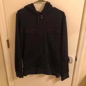 Gray Oakley Zip-up jacket with Hood